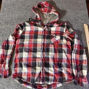 OP‎ Hooded Plaid Shirt - XL/XG
